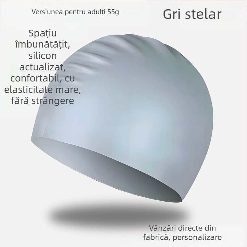 Șapcă de înot din silicon - impermeabilă, confortabilă, cu elasticitate înaltă, unisex, pentru adulți, pentru piscină (Material: silicon; Model: solid; Potrivit pentru: adulți; Scenariu: piscină)