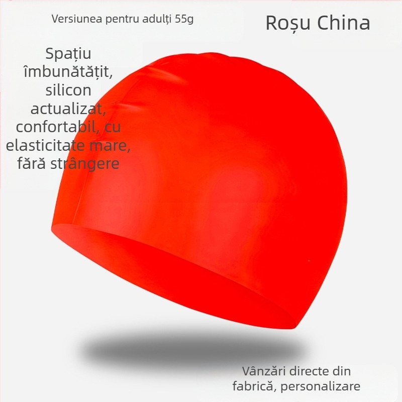 Șapcă de înot din silicon - impermeabilă, confortabilă, cu elasticitate înaltă, unisex, pentru adulți, pentru piscină (Material: silicon; Model: solid; Potrivit pentru: adulți; Scenariu: piscină)