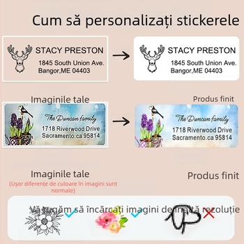 Etichete autocolante personalizate pentru pahare cu ceai cu lapte și etichete pentru ambalare la livrare – logo gata, design PVC autoadeziv; cod produs 6325; personalizare prin fotografie; rezistență la temperaturi 30°C