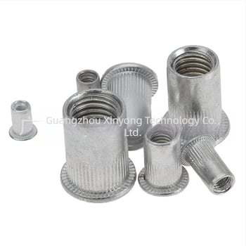 Set manual pentru piulițe nituite, 125 buc., piulițe nit din aluminiu M3–M12, ambalate în cutie, suprafață netratată