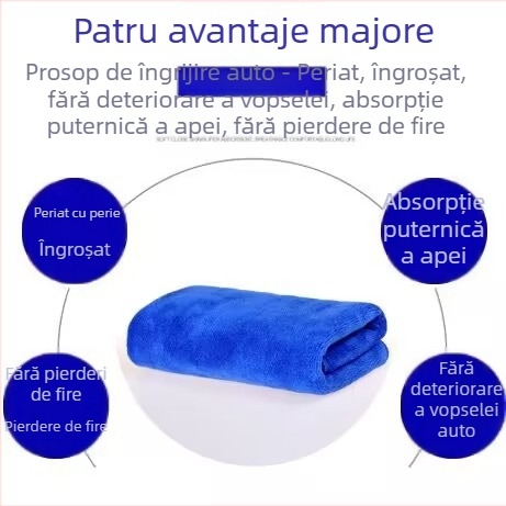 Prosop pentru spălat mașina, fibră ultra-fină, 600 g, absorbție de apă, prosop interior multifuncțional