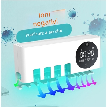 Suport pentru periute de dinți, montat pe perete, din plastic, fără găuri, marca Aipinju