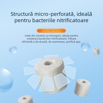 Medii de filtrare pentru acvariu: inel ceramic și inel de sticlă pentru filtrare biochimică, 500 g