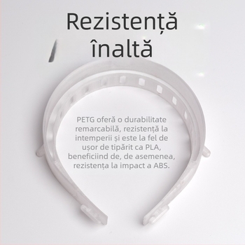 Filament PETG pentru imprimantă 3D - transparență ridicată, rezistență ridicată, 1 kg, material FDM