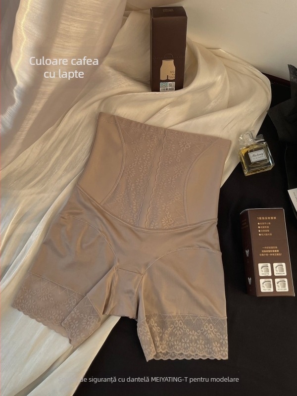 Lenjerie modelatoare pentru femei, talie înaltă, din nailon – modelare talie, respirabilă, căptușeală antibacteriană în zona inghinală