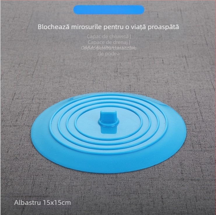 Capac rotund din silicon pentru podea, anti miros, pentru baie și bucătărie | stil modern minimalist