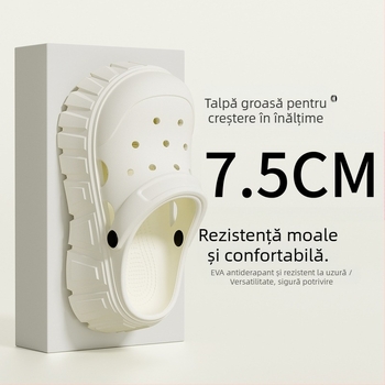 Crocs sandale pentru femei cu talpă groasă, partea superioară din EVA respirabilă, talpă EVA, grosime 3.5 cm+, turnare prin injecție, Vara 2025