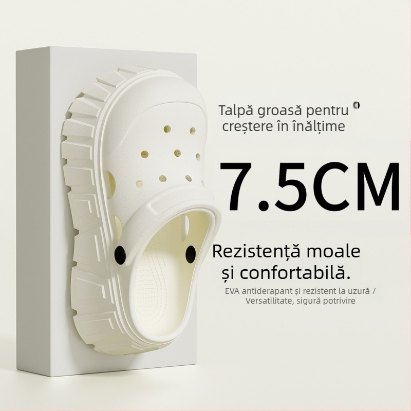 Crocs sandale pentru femei cu talpă groasă, partea superioară din EVA respirabilă, talpă EVA, grosime 3.5 cm+, turnare prin injecție, Vara 2025