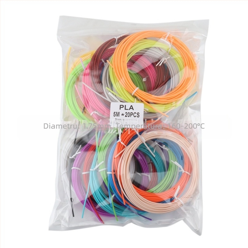 Consumabile pentru stilou 3D: PLA/PCL, diametru 1.75 mm, rolă, secțiune rotundă, pentru desenare cu stilou 3D
