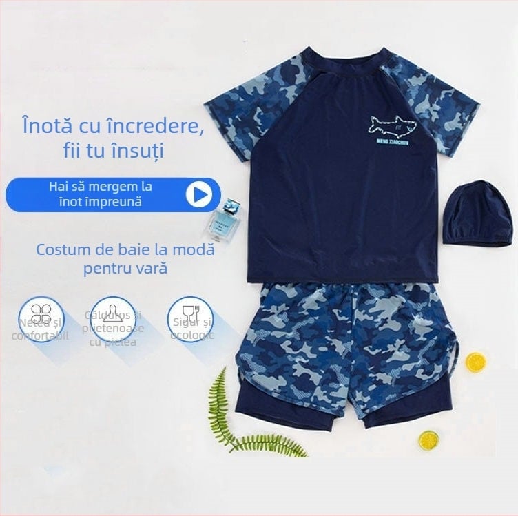 Haitiya set de baie pentru copii, uscare rapidă, două părți; 88% poliester + 12% elastan; căptușeală 95% poliester + 5% elastan; model Korean style; vârsta 3-16