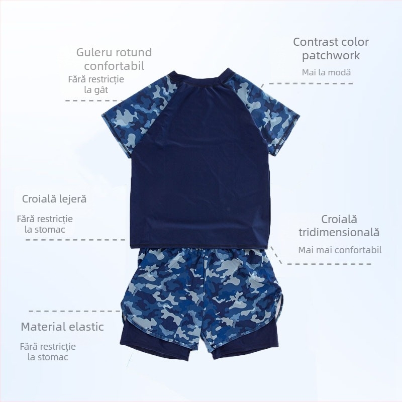 Haitiya set de baie pentru copii, uscare rapidă, două părți; 88% poliester + 12% elastan; căptușeală 95% poliester + 5% elastan; model Korean style; vârsta 3-16