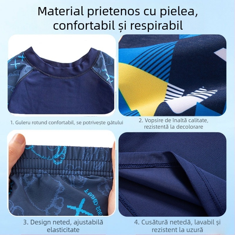 Haitiya set de baie pentru copii, uscare rapidă, două părți; 88% poliester + 12% elastan; căptușeală 95% poliester + 5% elastan; model Korean style; vârsta 3-16