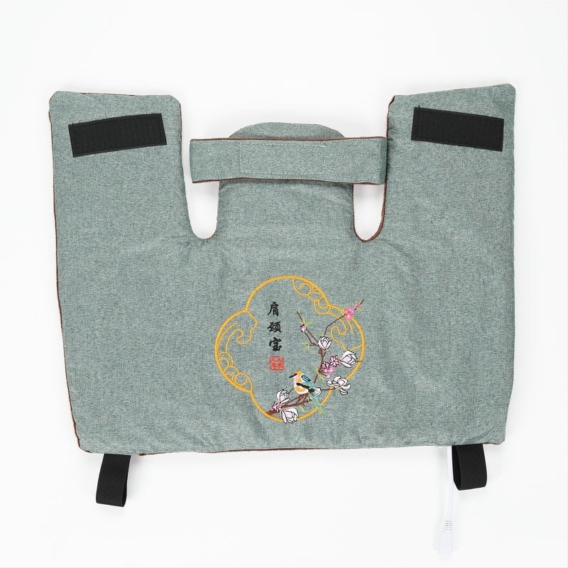 Vestă cu încălzire electrică pentru umeri și gât, material imitație de in, model regulat, Renren ai