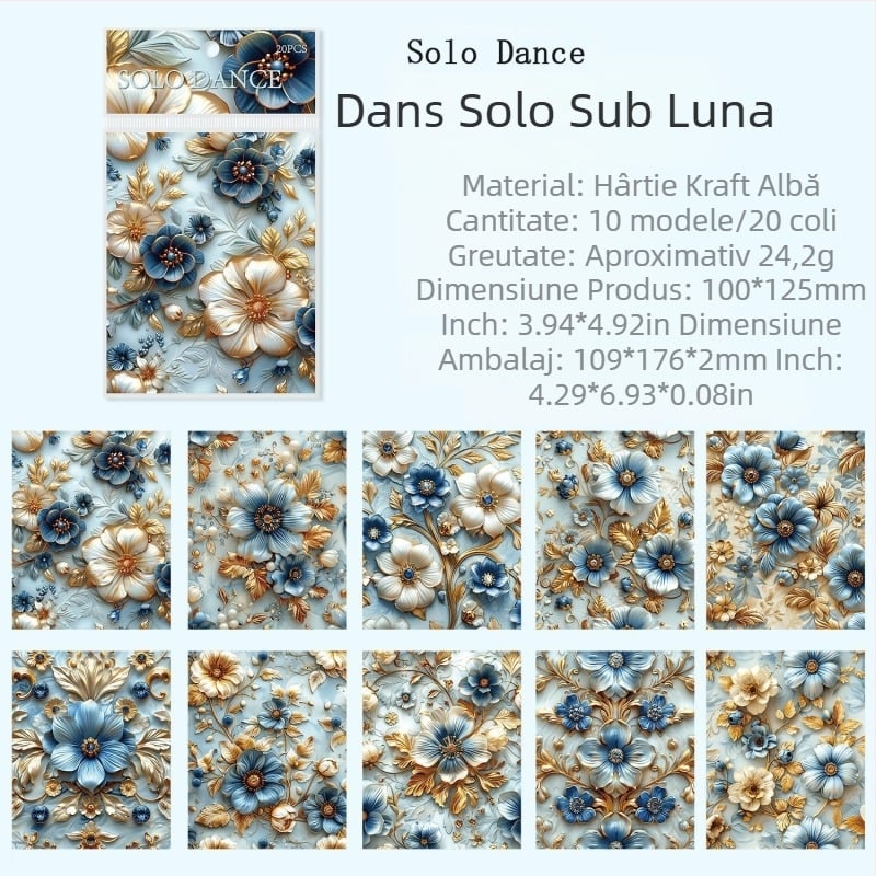 Jurnal, seria Cocoa Style de la Ancient Forest, Rococo retro, Hârtie kraft albă, Tipărit