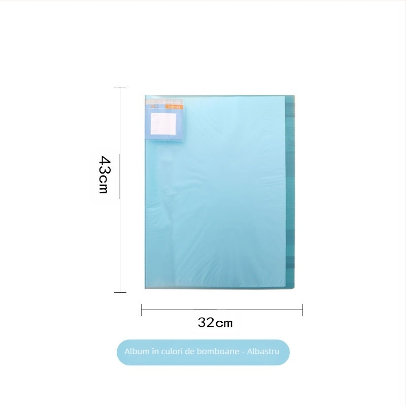 Chihai Data Book din plastic mat, pentru colecția de schițe artistice, 20 de pagini, grosime 0,8 mm, logo tipărit