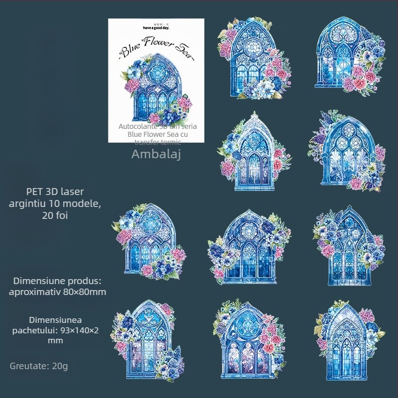 Stickere Planner de la A Beautiful Day, autocolante cu adeziv, stil Nordic, tipărite