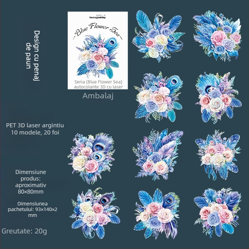 Stickere Planner de la A Beautiful Day, autocolante cu adeziv, stil Nordic, tipărite