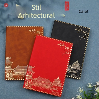 Caiet cu copertă din piele imitata, legare adezivă, Dowling hârtie, 100 pagini