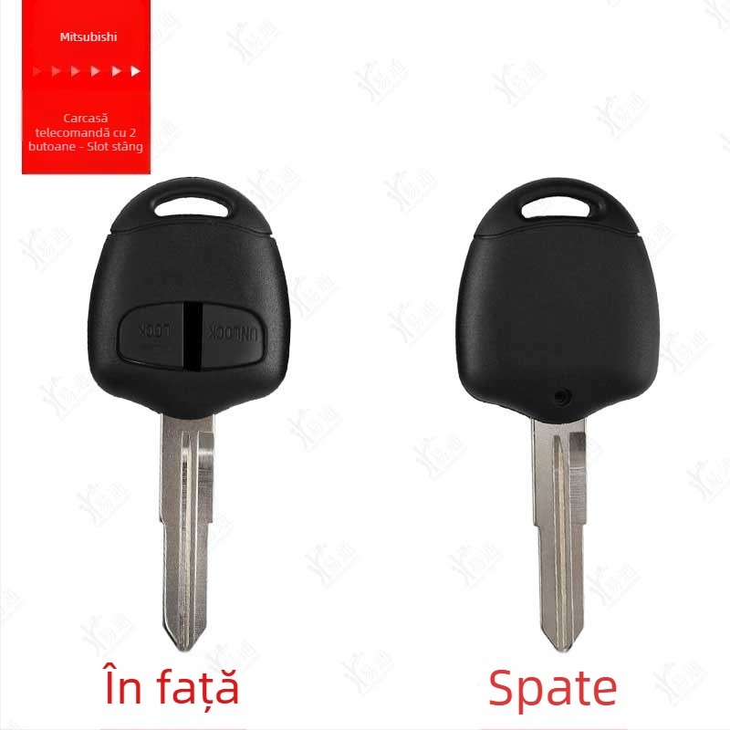 Carcasă pentru cheie Mitsubishi dreapta — husă de înlocuire, compatibilă cu cheie Mitsubishi remote; Material: husă pentru telecomandă; Greutate: 0.015