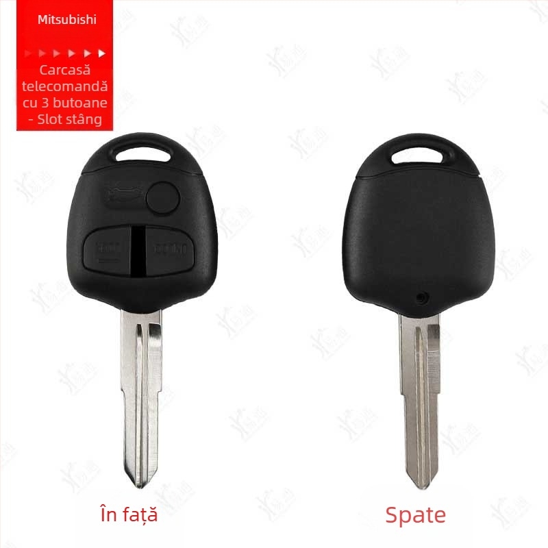 Carcasă pentru cheie Mitsubishi dreapta — husă de înlocuire, compatibilă cu cheie Mitsubishi remote; Material: husă pentru telecomandă; Greutate: 0.015