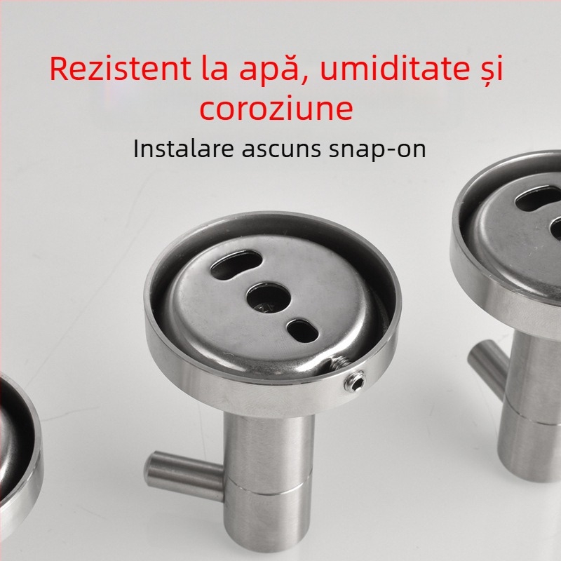 Set baie – oțel inoxidabil 304, instalare fără găuri, stil modern minimalist, Youhonggao