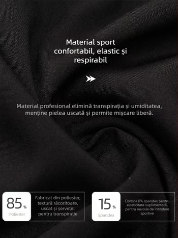 Tricou trening bărbați PRO cu mâneci lungi - Poliester elastan, 85% poliester, Captusire: Poliester elastan, Pentru alergare și fitness