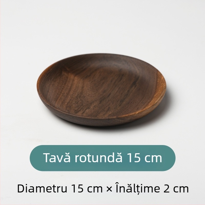 Vas de servire din lemn pentru sushi și fructe, stil japonez, suprafață cu vopsea de spray, logo imprimat