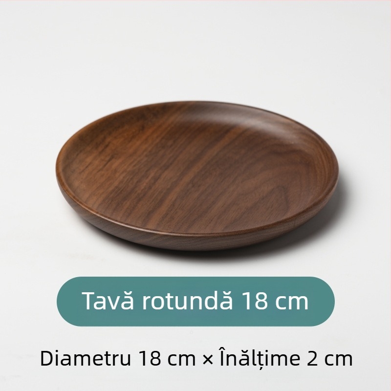 Vas de servire din lemn pentru sushi și fructe, stil japonez, suprafață cu vopsea de spray, logo imprimat