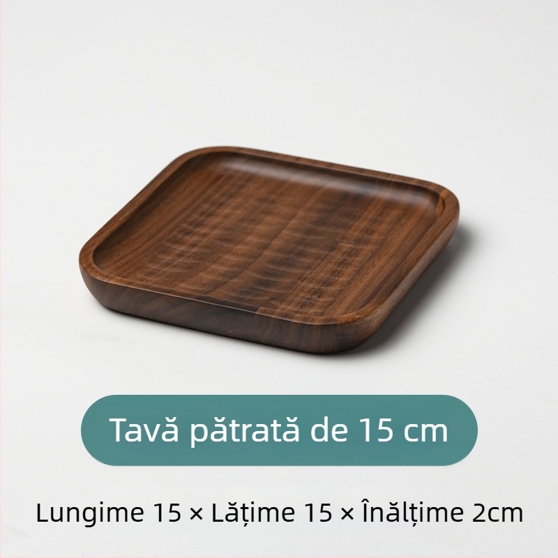 Vas de servire din lemn pentru sushi și fructe, stil japonez, suprafață cu vopsea de spray, logo imprimat