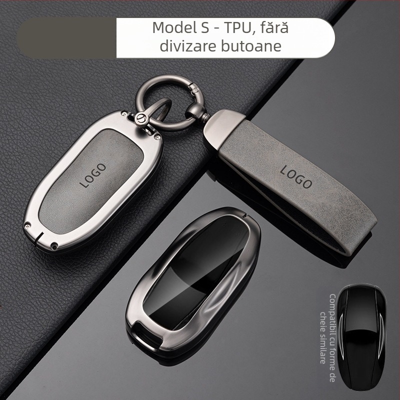 Husă cheie Tesla Model 3 — Versiune nouă, protecție pentru telecomandă și cardul cheii, aliaj de zinc, stil de înaltă clasă