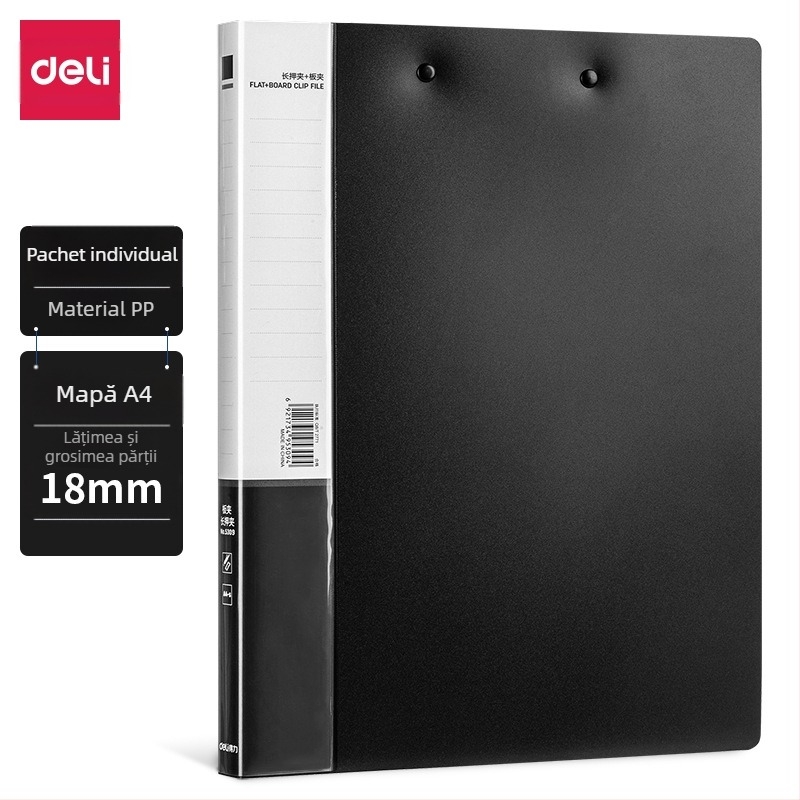 Deli 5301 Clip din plastic, cu prindere puternică, grosime placă 0.7 mm, lățime spate 18 mm