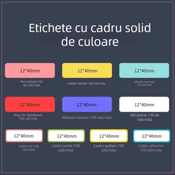 Hârtie etichetă pentru imprimantă de codare P11/P15 — hârtie termică sintetică, 75G, adeziv pe bază de apă, rezistentă la apă și rupturi, compatibilă cu P11/P15