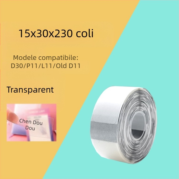 Hârtie etichetă pentru imprimantă de codare P11/P15 — hârtie termică sintetică, 75G, adeziv pe bază de apă, rezistentă la apă și rupturi, compatibilă cu P11/P15