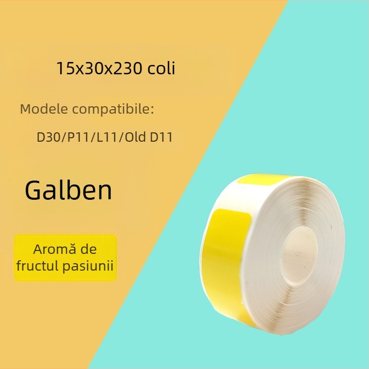 Hârtie etichetă pentru imprimantă de codare P11/P15 — hârtie termică sintetică, 75G, adeziv pe bază de apă, rezistentă la apă și rupturi, compatibilă cu P11/P15