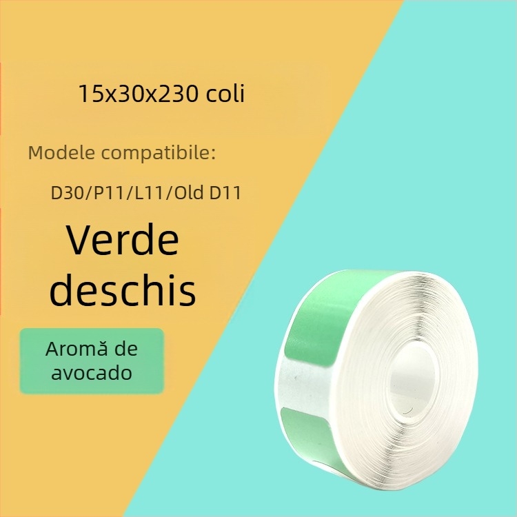 Hârtie etichetă pentru imprimantă de codare P11/P15 — hârtie termică sintetică, 75G, adeziv pe bază de apă, rezistentă la apă și rupturi, compatibilă cu P11/P15