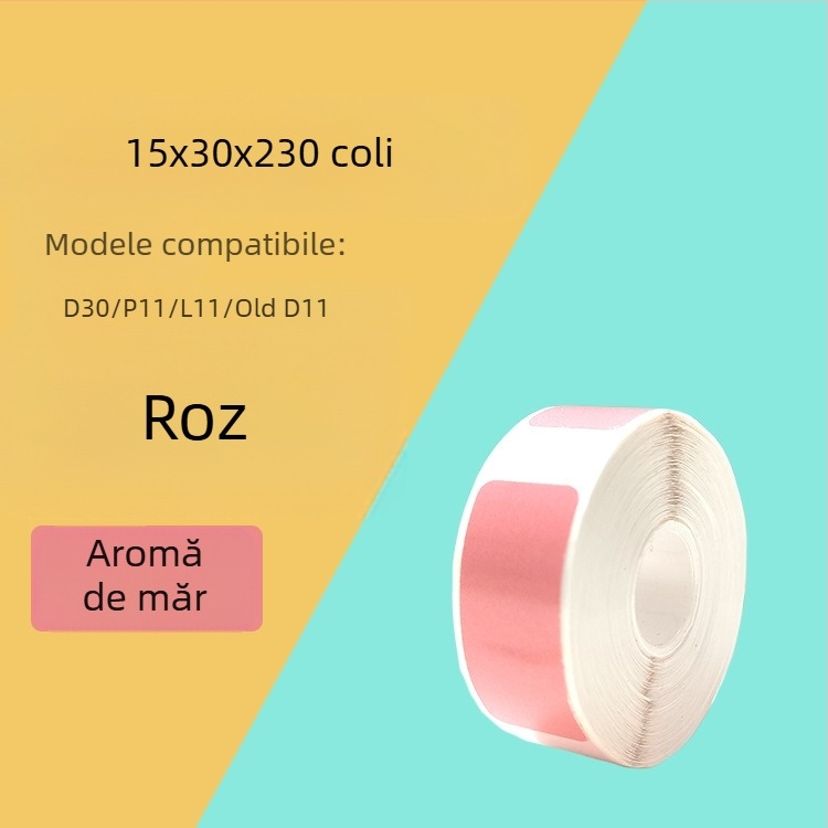 Hârtie etichetă pentru imprimantă de codare P11/P15 — hârtie termică sintetică, 75G, adeziv pe bază de apă, rezistentă la apă și rupturi, compatibilă cu P11/P15
