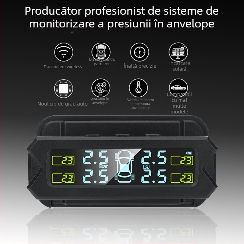 Senzor TPMS Che Shitong pentru monitorizarea presiunii în pneuri TY21-22 — interval 0-8 Bar, afișaj digital, senzor electronic, formă mini