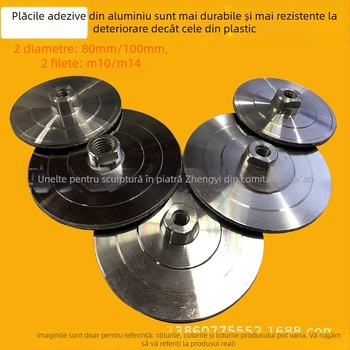 Cap de șlefuire cu apă din aliaj de aluminiu pentru disc de șlefuit autoadeziv