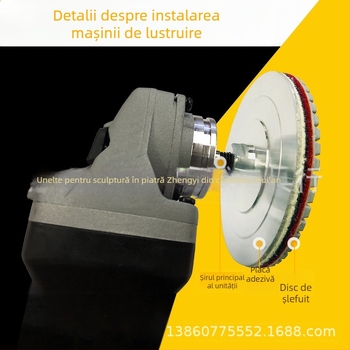 Cap de șlefuire cu apă din aliaj de aluminiu pentru disc de șlefuit autoadeziv