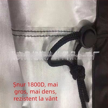 Husă pentru cadă de exterior, 210D Oxford impermeabil cu acoperire argintie, formă pătrată, demontabilă, cu husă de depozitare impermeabilă cu fermoar