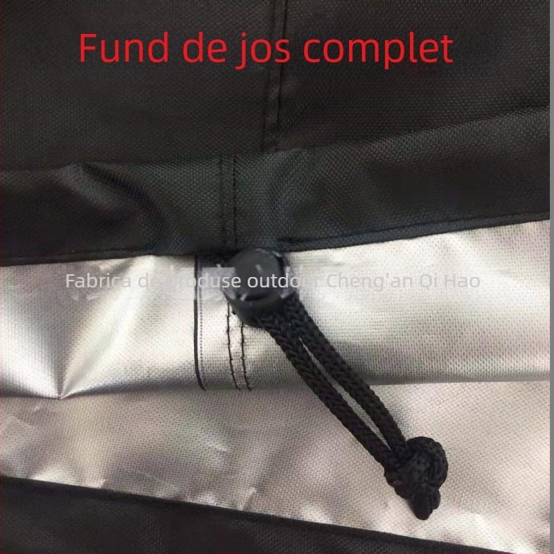 Husă pentru cadă de exterior, 210D Oxford impermeabil cu acoperire argintie, formă pătrată, demontabilă, cu husă de depozitare impermeabilă cu fermoar