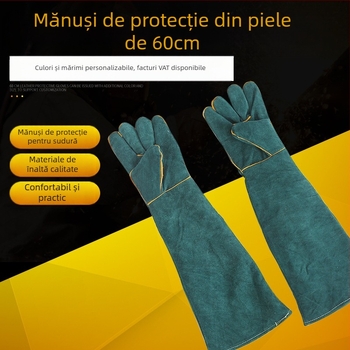 Mănuși de sudură Quansheng din piele de vită – mănuși de protecție pentru sudură