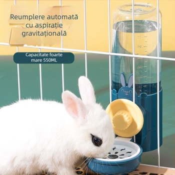 Sticlă de apă suspendată și hrănitor pentru animale mici – alimentare automată, tip cușcă