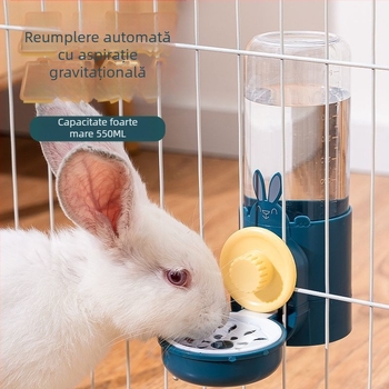 Sticlă de apă suspendată și hrănitor pentru animale mici – alimentare automată, tip cușcă