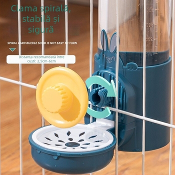 Sticlă de apă suspendată și hrănitor pentru animale mici – alimentare automată, tip cușcă