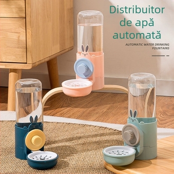 Sticlă de apă suspendată și hrănitor pentru animale mici – alimentare automată, tip cușcă