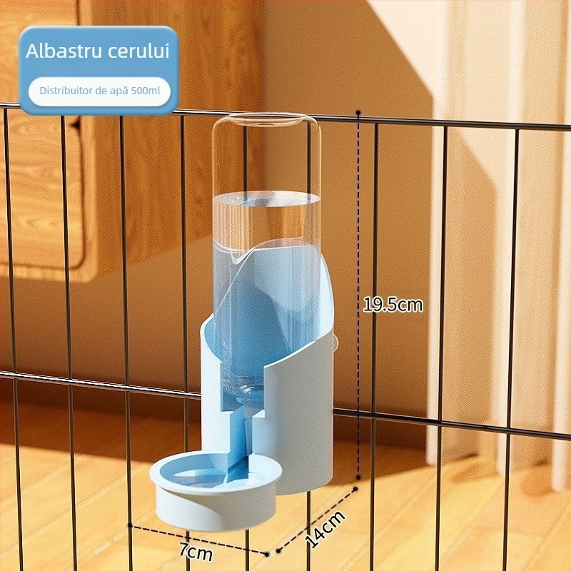 Sticlă de apă suspendată și hrănitor pentru animale mici – alimentare automată, tip cușcă