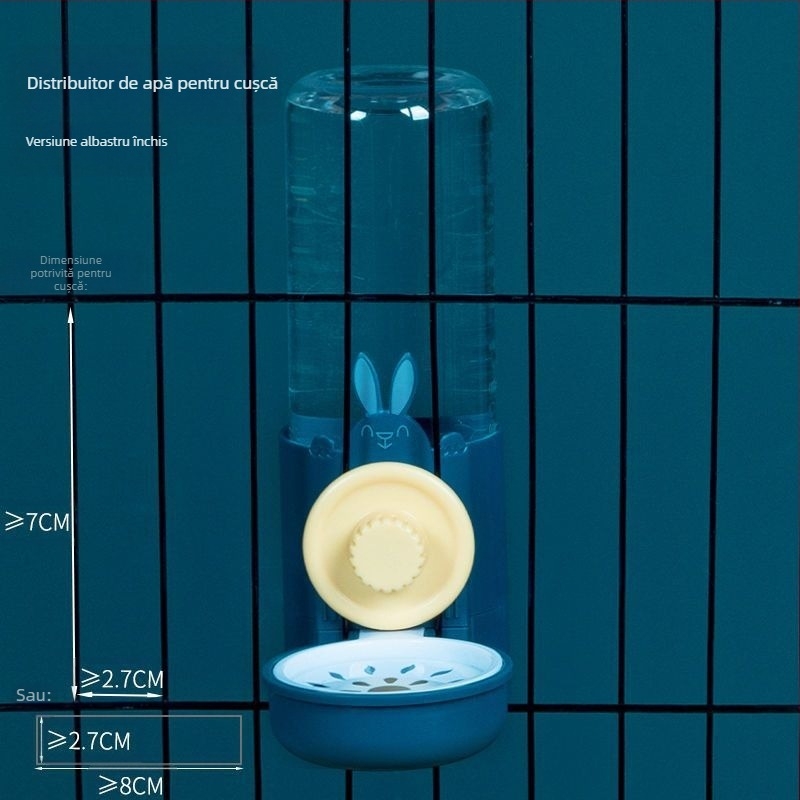Sticlă de apă suspendată și hrănitor pentru animale mici – alimentare automată, tip cușcă