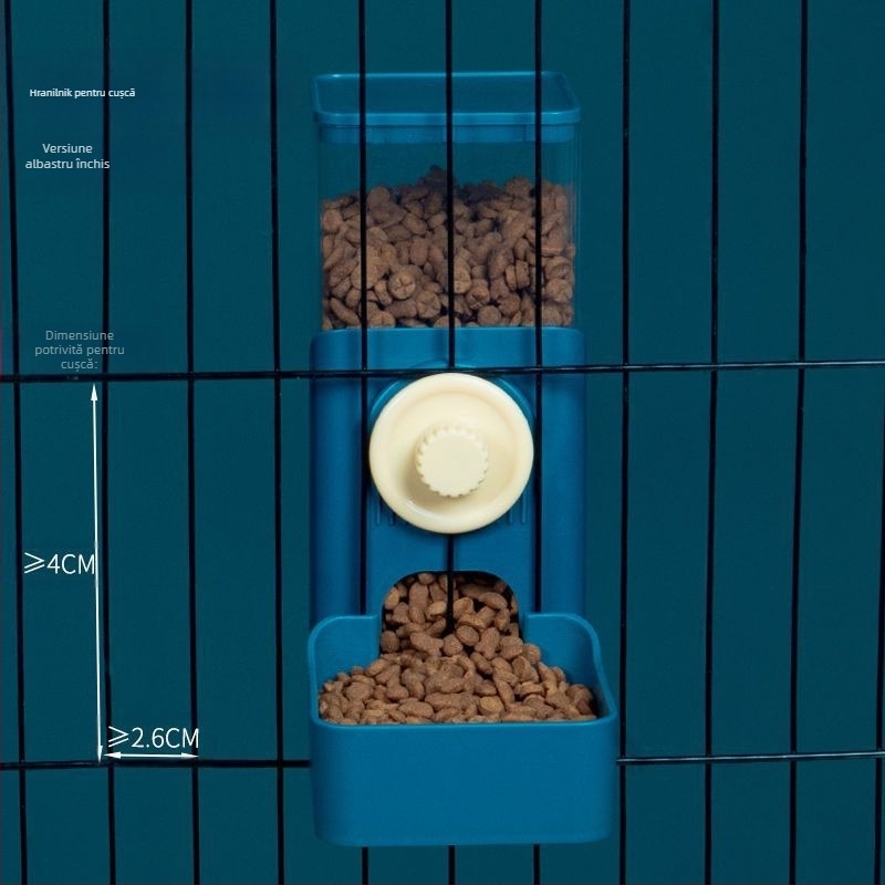 Sticlă de apă suspendată și hrănitor pentru animale mici – alimentare automată, tip cușcă