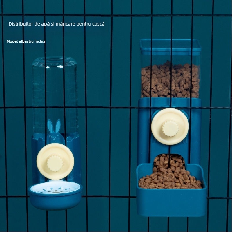 Sticlă de apă suspendată și hrănitor pentru animale mici – alimentare automată, tip cușcă